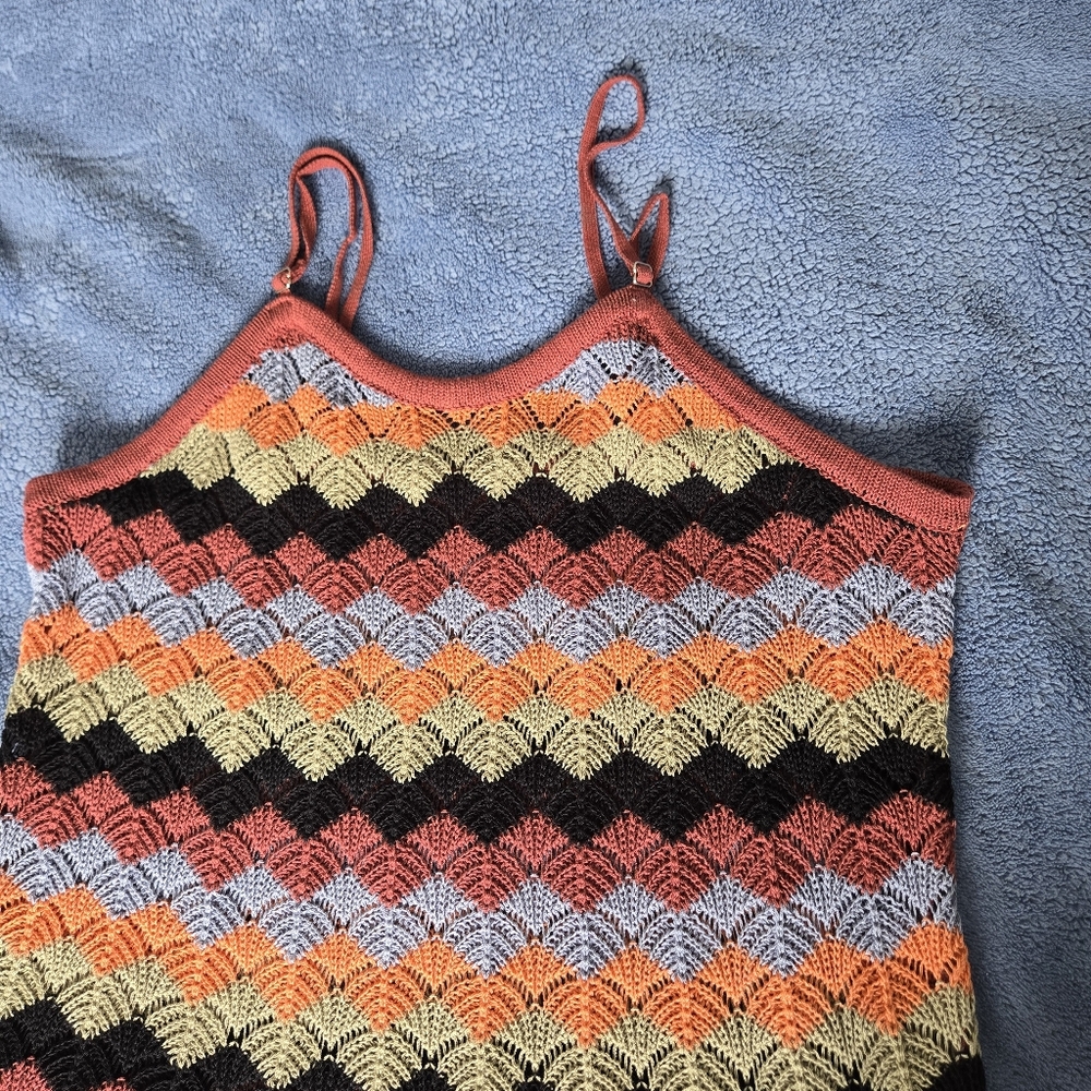 Cider Chevron Knit Tank Top